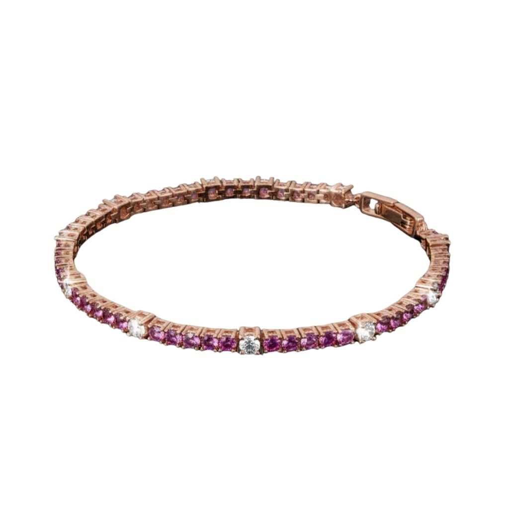 Bracciale Bronzallure Tennis Con Cubic Zirconia Rosa WSBZ01998.ROSE.SH