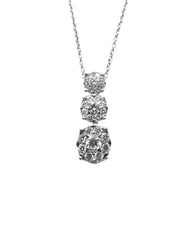 Collana Davite&Delucchi Trilogy Magic a Scalare in Oro Bianco 18 KT e Diamanti CLN010735