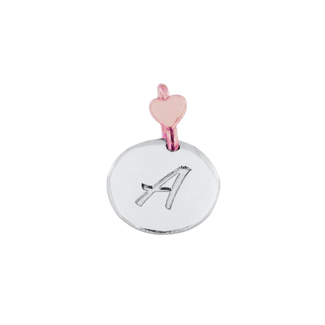 Dodo Mariani Initial Charm in Silver and 9K Yellow or Rose Gold