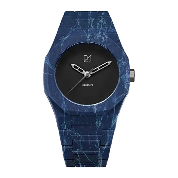 Reloj D1 Milano de policarbonato azul hormigón