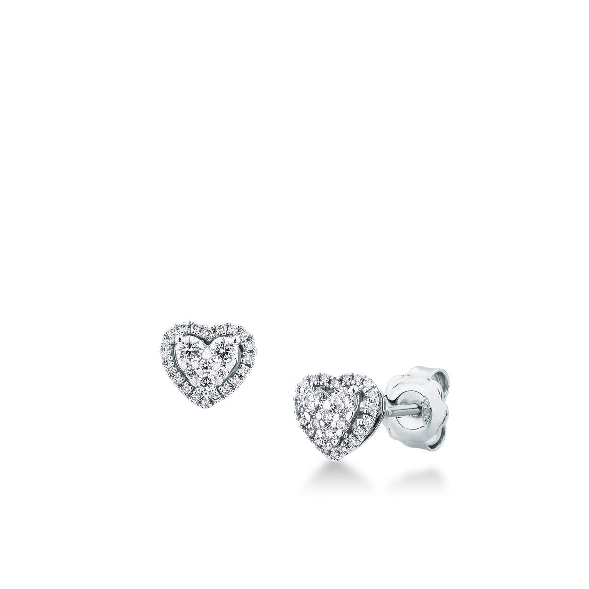 Pendientes de diamantes en forma de corazón de Mirco Visconti