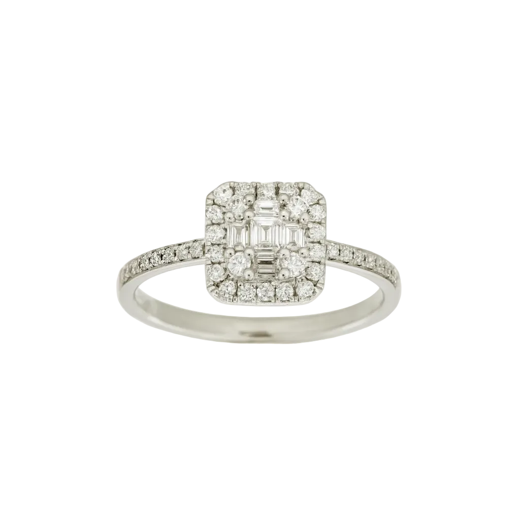 Giorgio Visconti Magic Ring with Brilliant-Cut and Carrè Diamonds