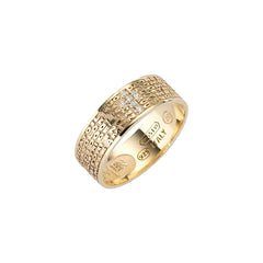 Anello Amen Padre Nostro Dorato Croce Zirconata ANPNGZB-62