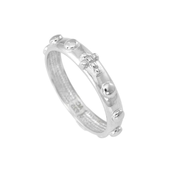 Amen Rosary Silver Ring