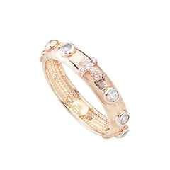 Anillo Rosario Rosa Amén con Circonitas Blancas