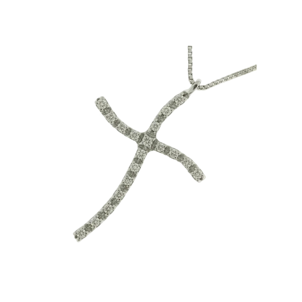 Collana Mirco Visconti con Croce Pendente e Diamanti AZ205/40