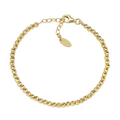 Pulsera Dorada Amén Reflejos de Luz con Esferas de Diamante