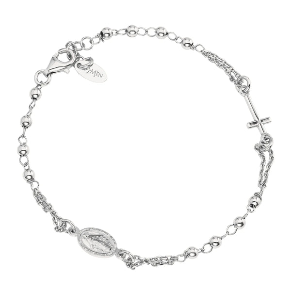 Bracciale Amen Rosario Con Sfere Diamantate BROB3
