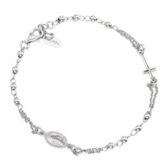 Amen Rosary Bracelet with Diamond Spheres