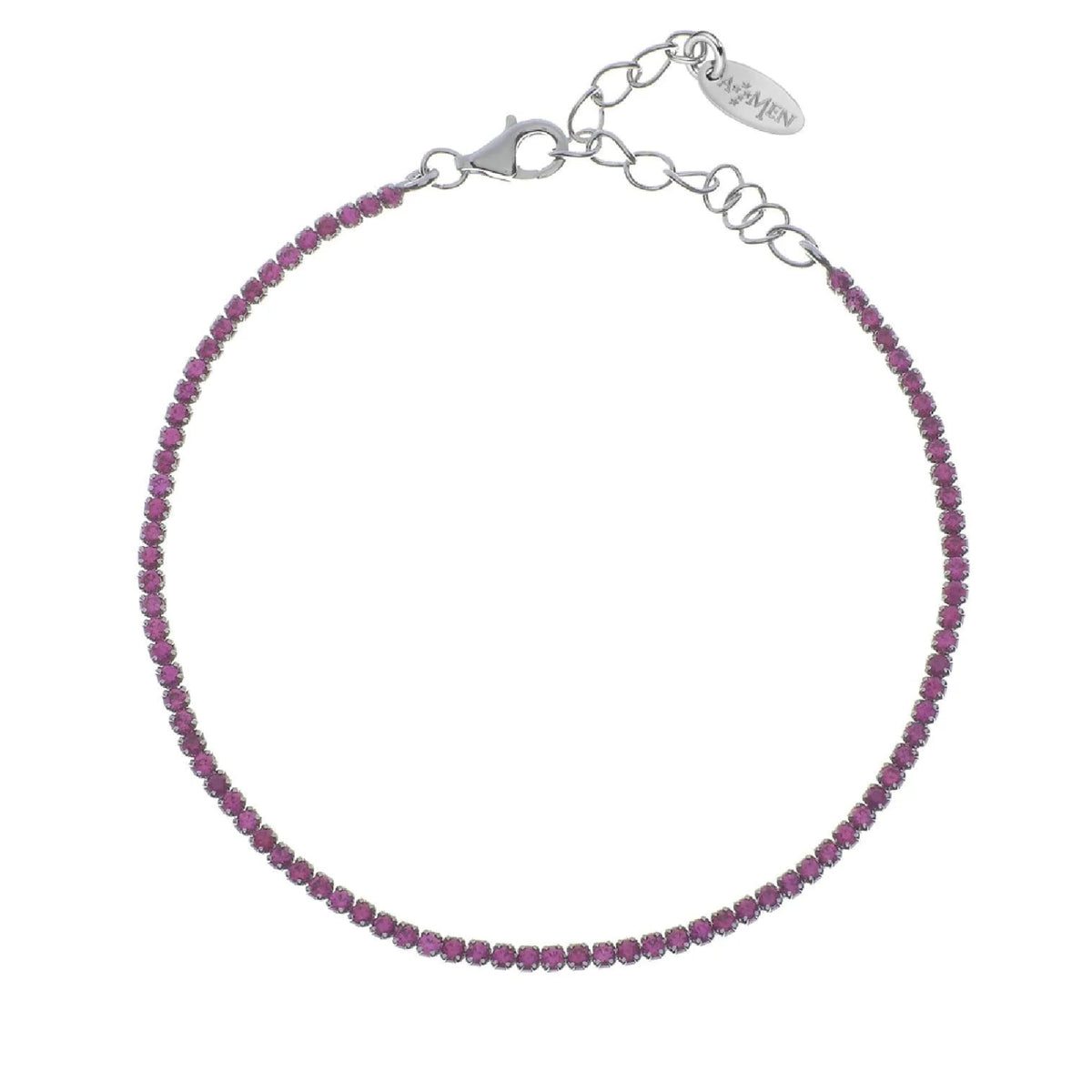 Bracciale Amen Tennis Mania Con Zirconi Fucsia BT1BR17