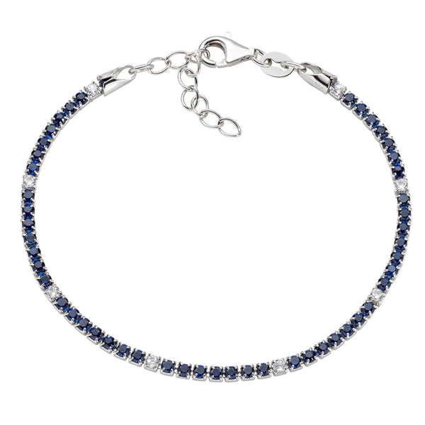 Bracciale Amen Tennis Con Zirconi Blu E Bianchi BT7BBBL16