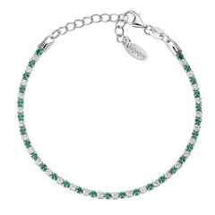 Bracciale Amen Tennis Mania Con Zirconi Bianchi E Verdi BTABBVE16