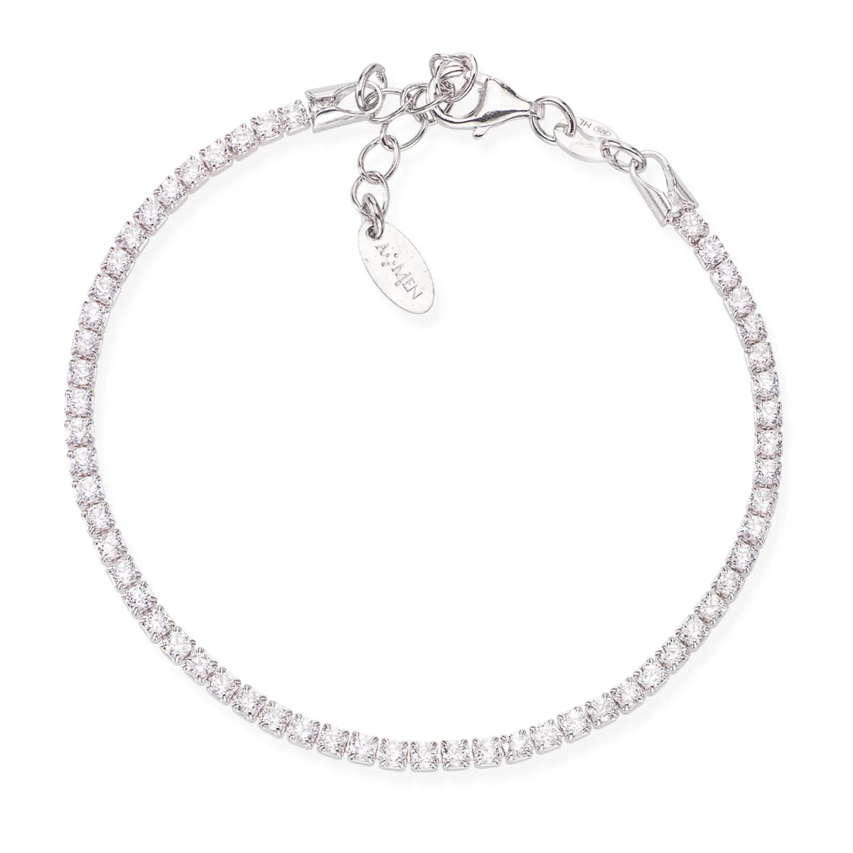 Amen Tennis Bracelet with White Zircons