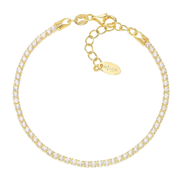 Bracciale Amen Tennis in Acciaio con Zirconi Bianchi -