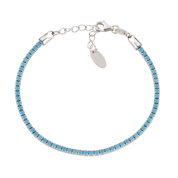 Bracciale Amen Tennis Con Zirconi Turchesi BTPBAZ16