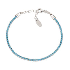 Amen Tennis Bracelet with Turquoise Zirconia