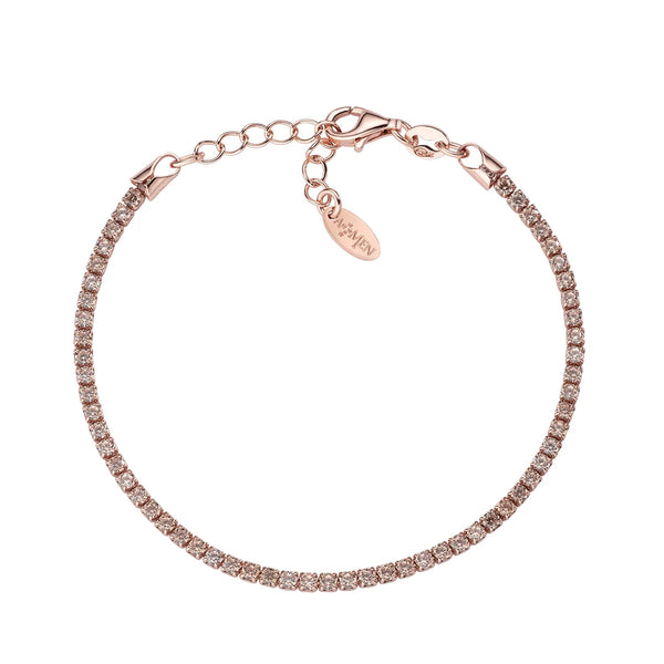Bracciale Amen Tennis Mania Rosè Con Zirconi Champagne BTRCH16