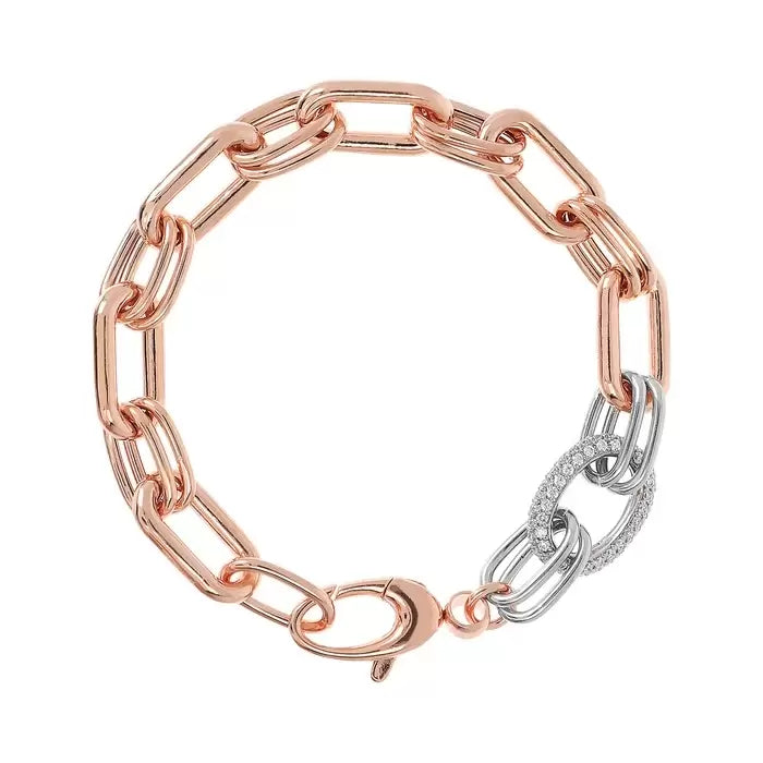 Bracciale Bronzallure Con Catena Rolò E Zirconi WSBZ01880.W