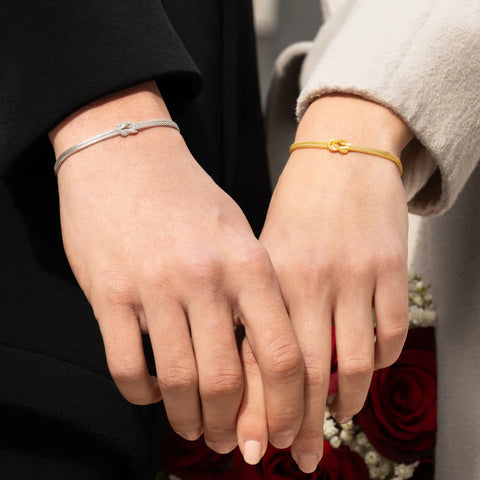 Bracciale Amen Nodo D'Amore Argentato