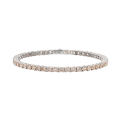 Bronzallure Tennis Bracelet with Round Cubic Zirconia