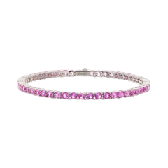 Bronzallure Tennis Bracelet with Round Cubic Zirconia
