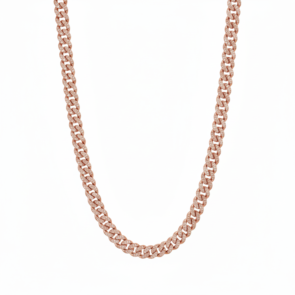 Collana Bronzallure Grumetta In Pavè Cubic Zirconia -