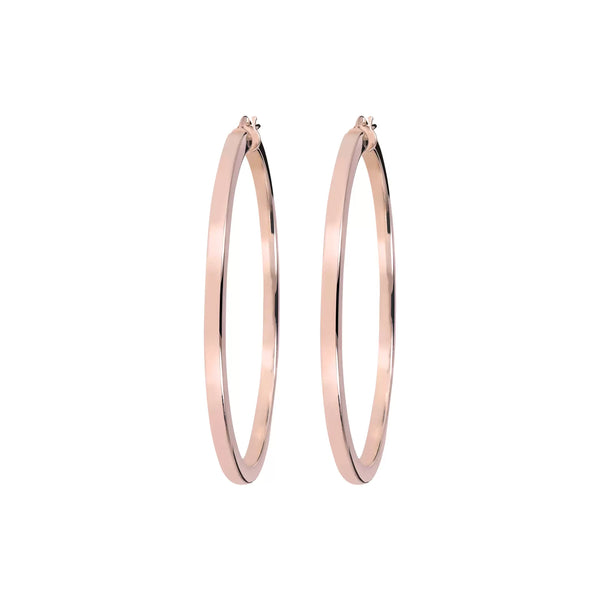 Pendientes Bronzallure de rosa dorada grande