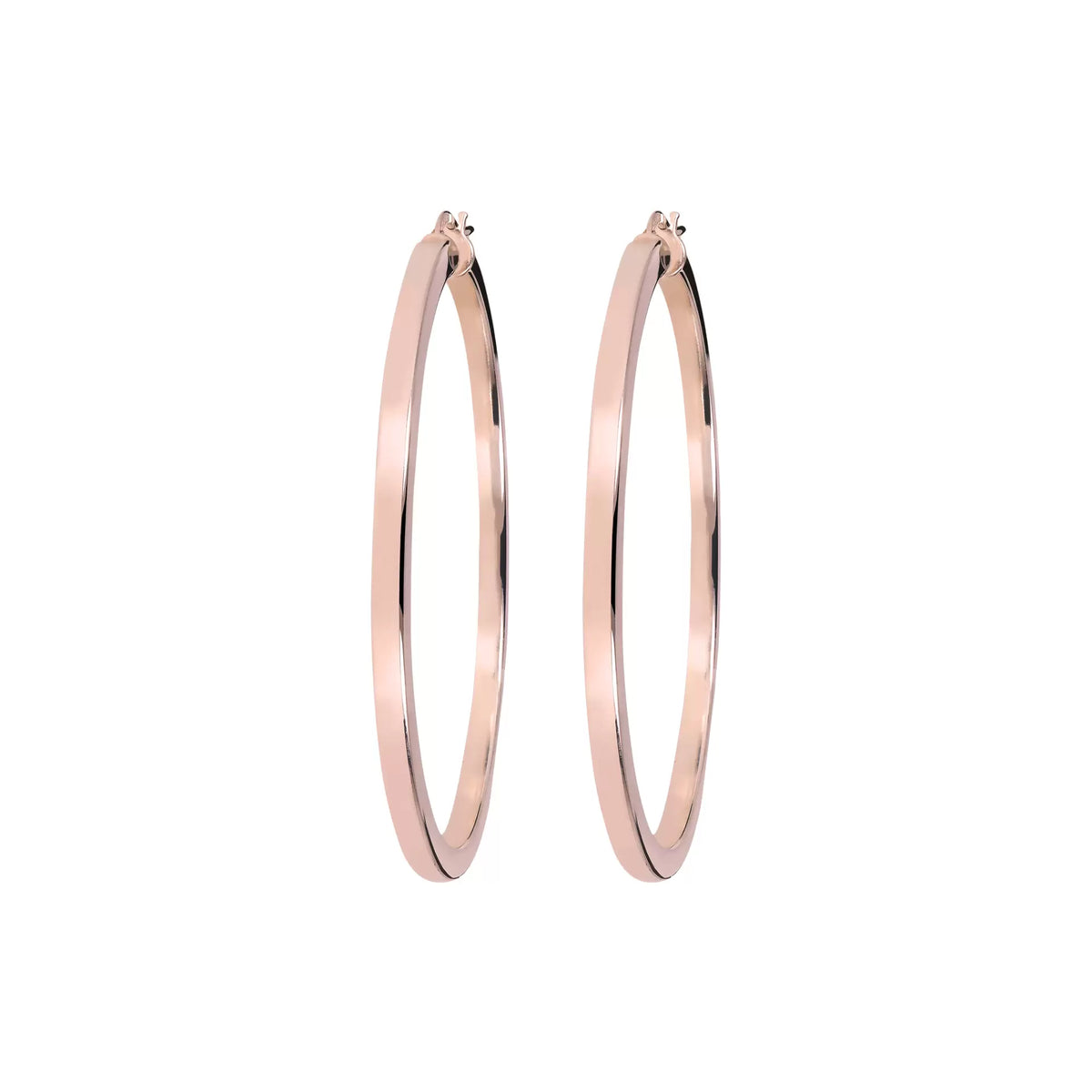 Pendientes Bronzallure de rosa dorada grande