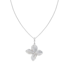 Collar Amén con Flor y Circonitas Blancas