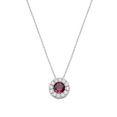 Amen Royal Necklace with Ruby and White Zircons