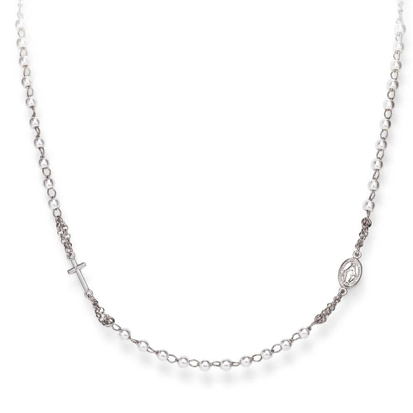 Collana Amen Rosario Girocollo Con Perle CROBB3