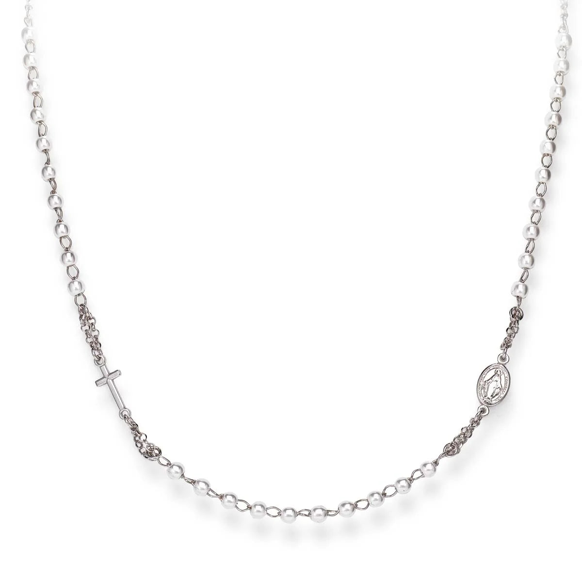 Collana Amen Rosario Girocollo Con Perle CROBB3