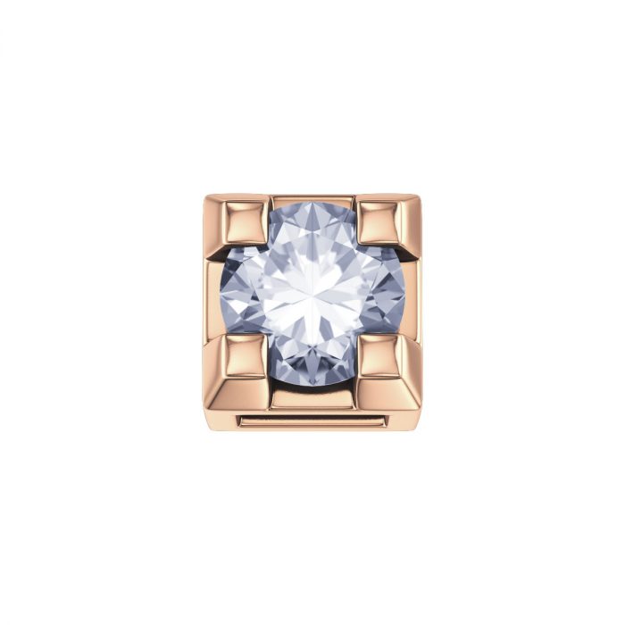 Charm Elements Griffe en oro rosa con diamante de 0,02 ct