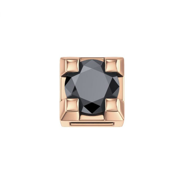 Charm Elements Griffe In Oro Rosa Con Diamante Nero 0,02 ct