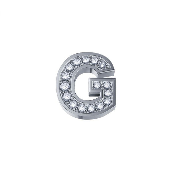 Charm Elements Lettera G In Oro Bianco E Diamanti 0,02 ct DCHF3319G.002