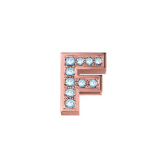 Charm Elements Lettera F in Oro Rosa e Diamanti 0,02 ct DCHF9143F.002