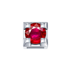 Charm Elements Griffe en oro blanco con rubí de 0,02 ct