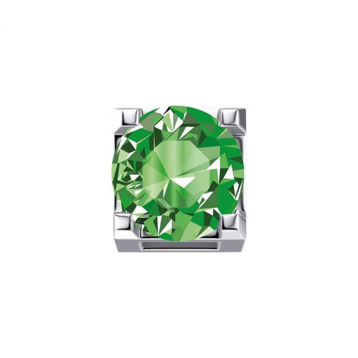 Elements Griffe en oro blanco y amatista verde