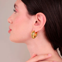 Bronzallure Rhombus Electroformed Earrings WSBZ02521Y.YG