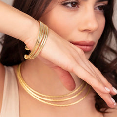 Bracciale Etrusca Multifilo Tubogas WSET00948.YG
