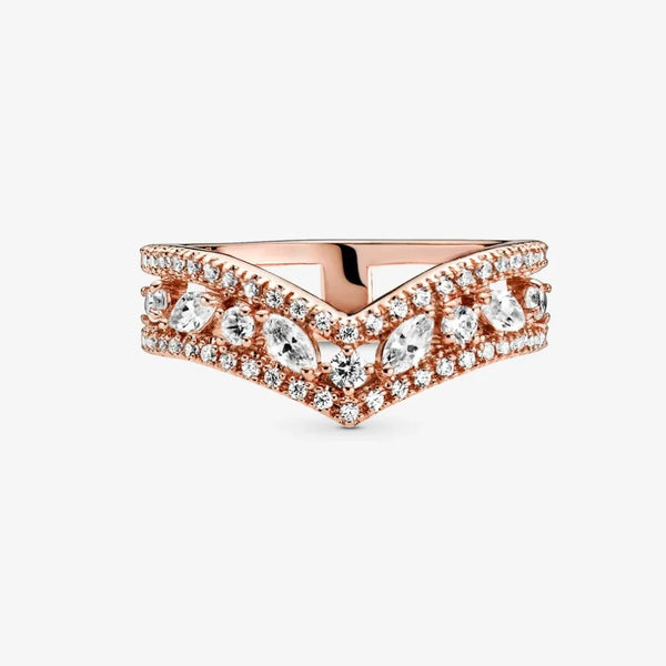 Anello Pandora Desiderio Doppio Marquise Rosè 189095C01