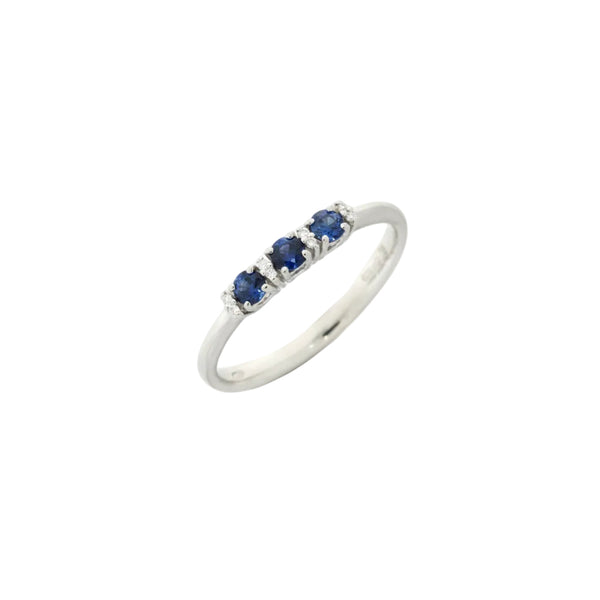 Anello Mirco Visconti Veretta con Zaffiri Naturali e Diamanti HN30/20Z
