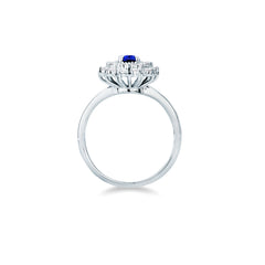 Anello Mirco Visconti con Zaffiro naturale e Doppio Giro di Diamanti IE90/F10Z