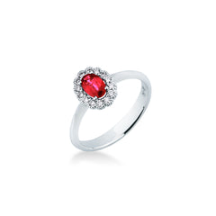 Anillo Mirco Visconti con rubí natural y diamantes