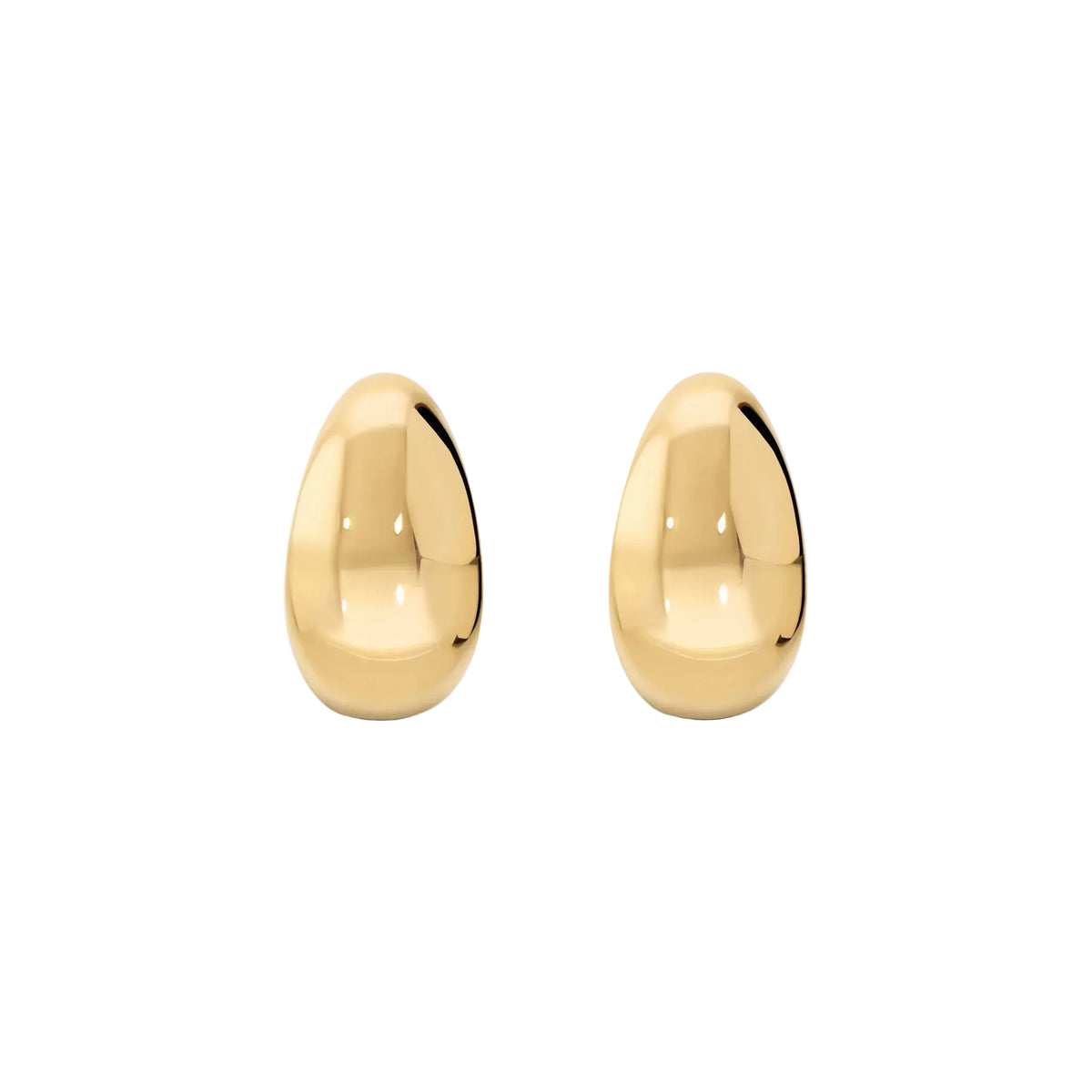 WSBZ02512Y.YG Shiny Teardrop Hoop Earrings