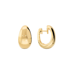WSBZ02512Y.YG Shiny Teardrop Hoop Earrings