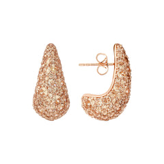 Bronzallure Teardrop Earrings with Cubic Zirconia Pavé -