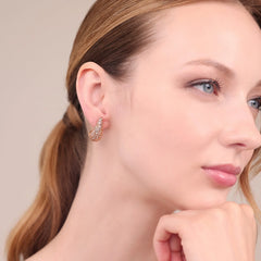 Bronzallure Teardrop Earrings with Cubic Zirconia Pavé -