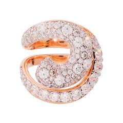 Anillo espiral Bronzallure Rose con pavé de circonitas cúbicas