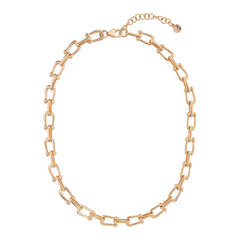 Bronzallure Polished Stirrup Necklace WSBZ02523Y.YG